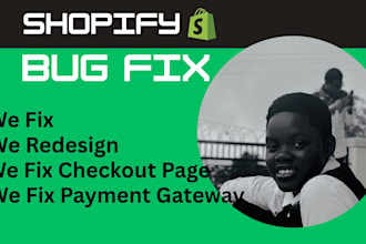 setup shopify payment gateway and fix checkout, cart, and payment issues fast