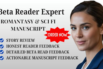 beta read fiction fantasy, romantasy and scifi stories and give honest critique