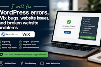 fix wordpress errors, wix bugs, website issues, and broken website problems