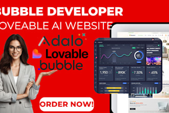 build bubble io website, bubble web app, saas, mobile app, loveable website, mvp