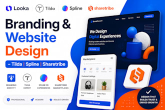 design looka website spline sharetribe tilda