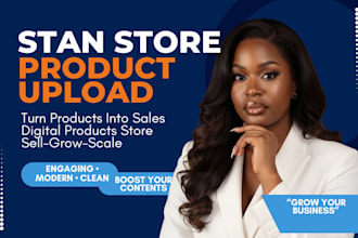 upload and organize products in your stan store