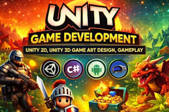 develop unity 2d and 3d hyper casual game and art design