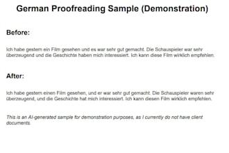 check the translation of german texts in german