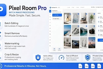 provide pixel room pro software for professional batch photo editing