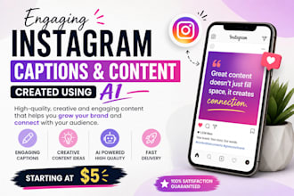 create social media captions and posts
