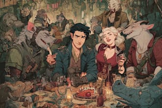 draw a dnd character or dnd party art