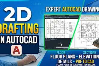 draft 2d drawings on autocad and render it on revit