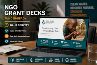 ngo grant deck non profit presentation design donor pitch deck powerpoint