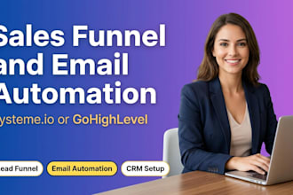 systeme io sales funnel, email automation system in systeme io or gohighlevel
