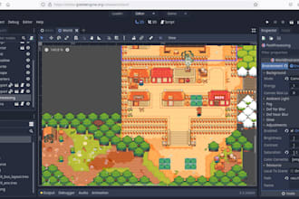 develop a professional 2d game in godot engine for you