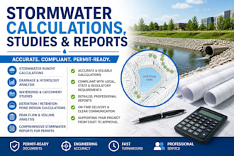 provide stormwater calculations, studies and reports