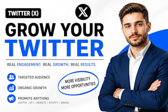 do twitter promotion, x marketing and organic x followers