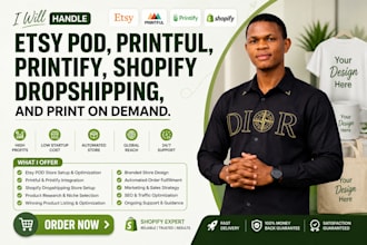 do etsy pod, printful, printify, shopify dropshipping, and print on demand