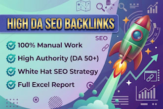 provide high da manual SEO backlinks for top google ranking