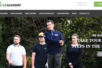 design responsive golf coach website golf club website golf wordpress website