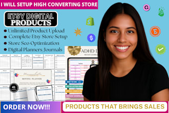 do etsy digital product, shop listing with etsy digital products design,etsy SEO