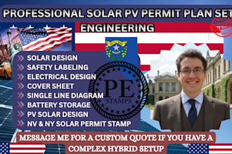 solar pv design electrical layout autocad permit drawings nv ny pv plan set