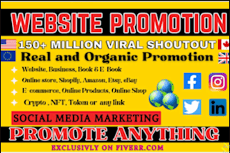 promote amazon, shopify, etsy, ebay, ebooks, crypto, business, product, videos