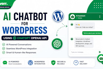build ai chatbot for wordpress website using chatgpt openai API