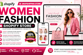 build women fashion shopify dropshipping store clothing ecommerce website