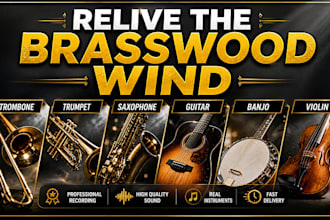 relive the trombone, trumpet, saxophone, guitar, banjo and violin