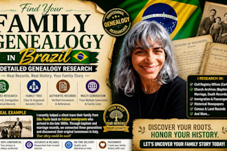 find your family genealogy in brasil with detailed genealogy research