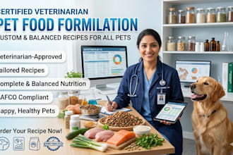 do pet or dog food formulation as a certified veterinarian