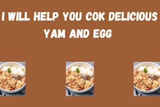 cook delicious yam and egg