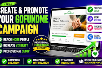 create and promote your gofundme campaign to get real donations fast