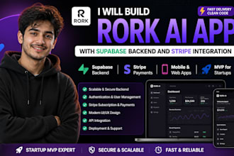 build rork ai app with supabase backend and stripe integration