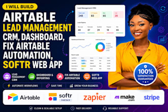 build airtable lead management CRM dashboard fix airtable automation softr webap
