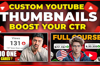 design high CTR youtube thumbnails