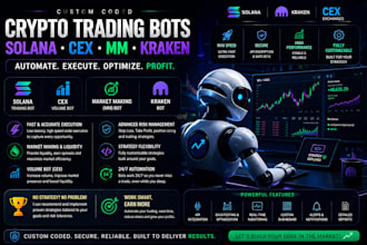 code solana trading bot, cex volume bot, market making, mm bot, kraken bot