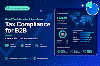 design tax compliance pitch deck  fintech b2b deck global tax deck