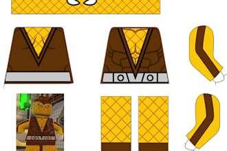 do 2d lego decal sticker for minifigure uv and pad printing,head,torso,leg decal