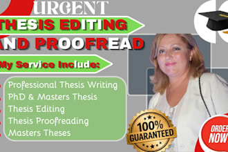 urgently proofread your phd thesis chapters with expert academic feedback