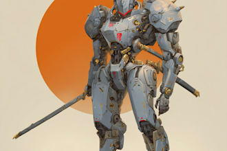 design sci fi mecha and robot concept art