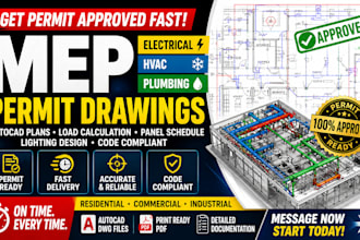create mep electrical hvac plumbing draw, autocad electrical plan, lighting plan