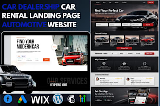 get car auto dealership leads car loan rental landing page automotive website