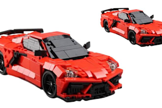 design custom lego moc car, ship, object, toy, partlist with build instructions