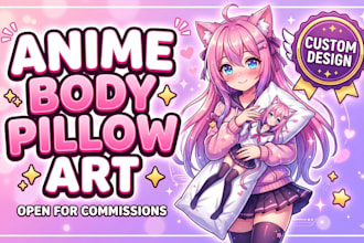 draw anime dakimakura body pillow character illustration