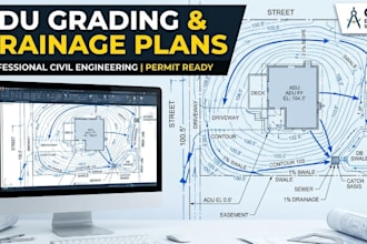 adu grading, drainage and erosion control plans  permit ready, city approved