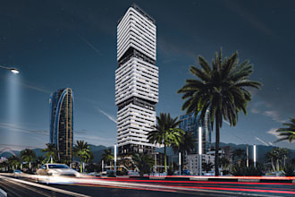 design 3d high rise buildings, 3d skyscraper, multi story apartment design