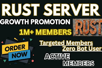 discord server promotion, gaming server server advertising rust promotion grow