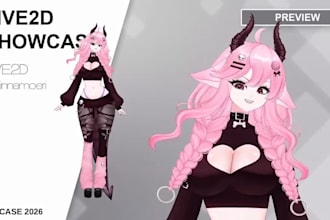 design and rig live2d vtuber model live 2d vtuber avatar vtuber model rigging