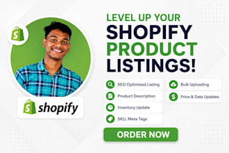 do professional shopify data entry and product listing
