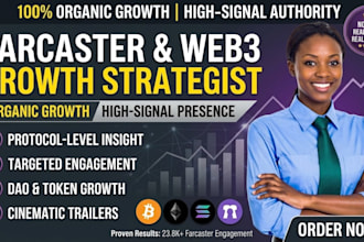 be your farcaster and web3 social media manager for organic community growth