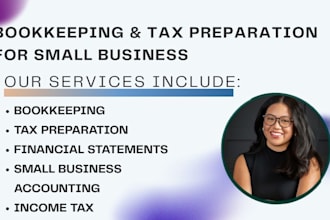do bookkeeping, tax preparation, financial statements for your small business