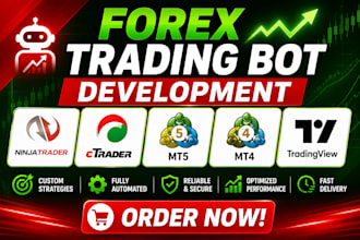 forex trading bot development for ninjatrader, ctrader, mt5, mt4, tradingview